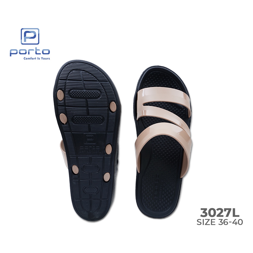 Porto - Sandal Wanita Sandal Rumah Sendal Wanita Casual 3027L (Sale!)-8