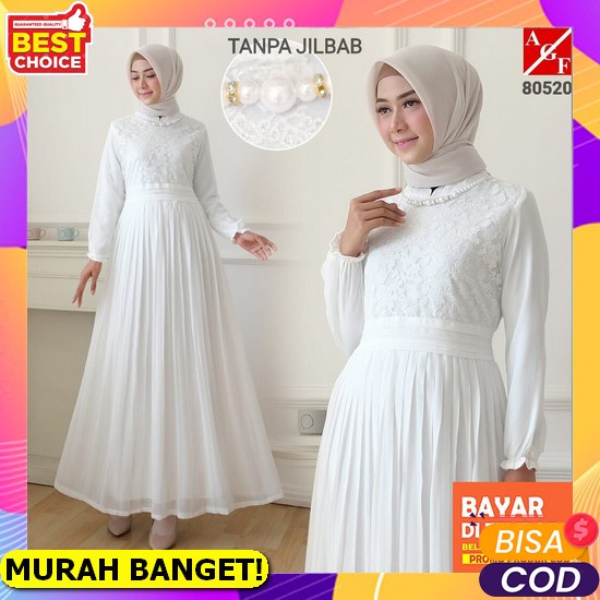 Baju Gamis Wanita Adem Remaja Bahan Tebal Berkualitas Polos Perempuan P3D9 Murah Meriah Rayon Ceruty