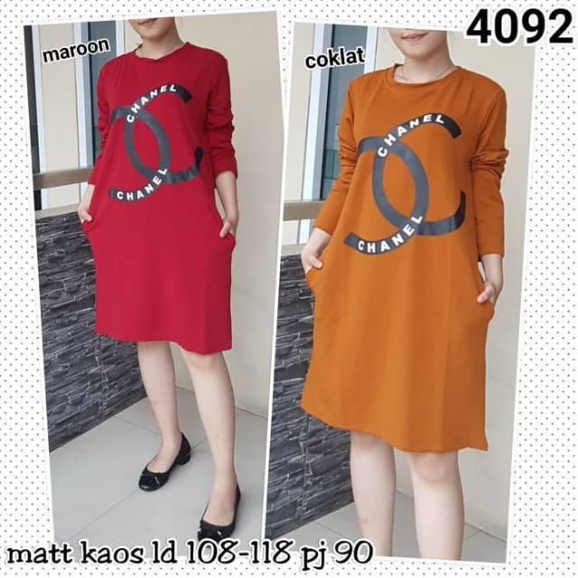 Tunik dress rajut  chanel big jumbo