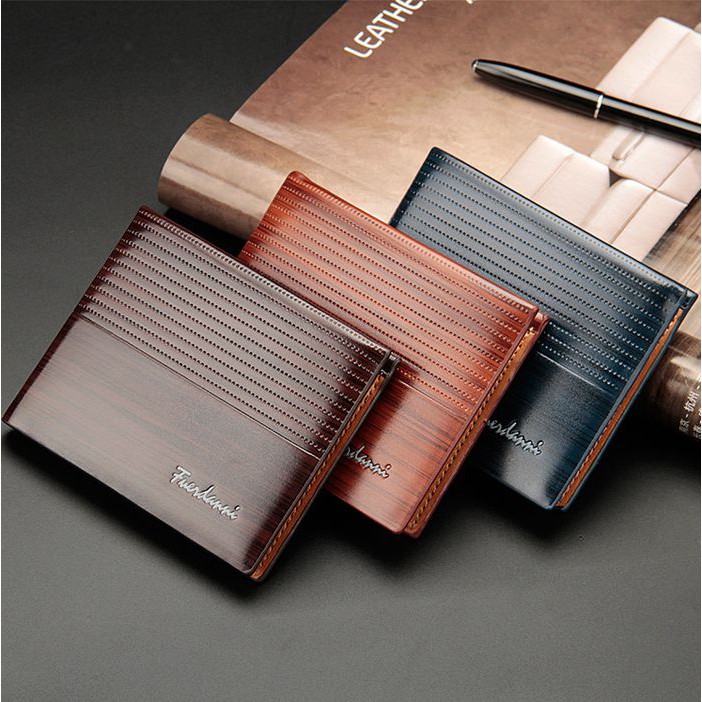 Fuerdanni Dompet Lipat Pendek Pria Bahan Kulit Premium Hiqh Quality DL017