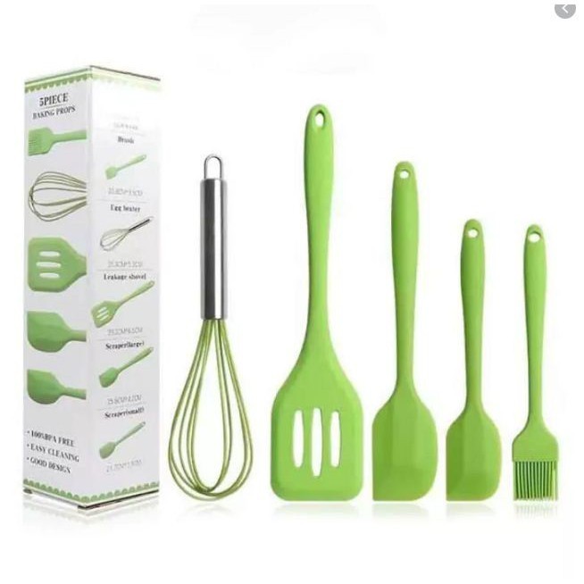 Spatula Silikon SET 5 in 1 Perlengkapan Masak Dapur 5IN1 Grosir