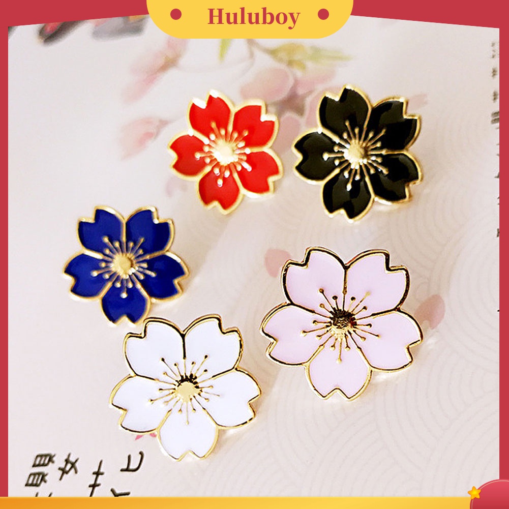 Bros Pin Bentuk Bunga Bahan Logam Untuk Dekorasi Sweater Kemeja Wanita