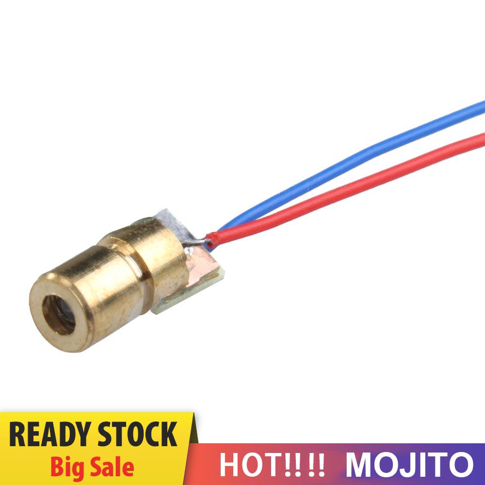 MOJITO 10pcs Mini 650nm 6mm 5V 5mW Laser Dot Diode Module Head WL Red