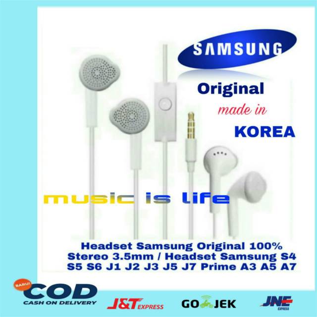 Headset Samsung Original 100% Stereo 3.5mm / Headset Samsung