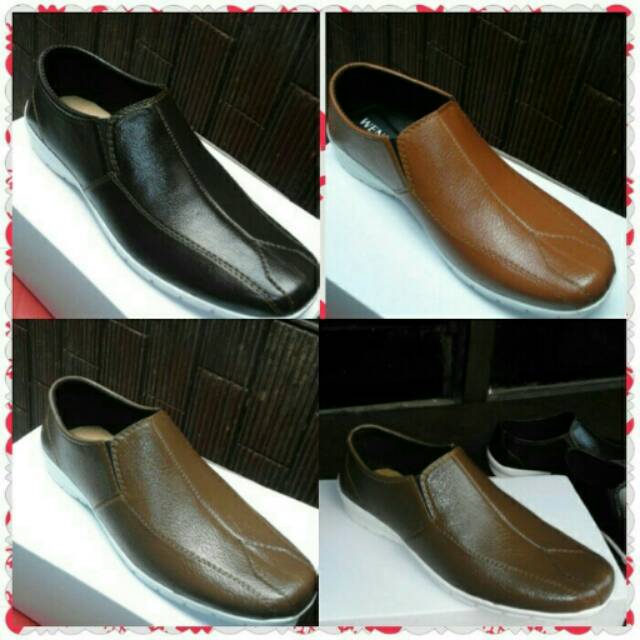 Sepatu kerja formal resmi pantofel pria cowo mirip kickera yongki