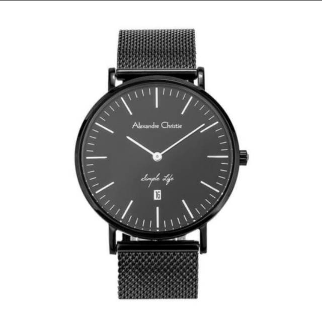 Jam Tangan Alexandre Christie 8566 Pria Black Original