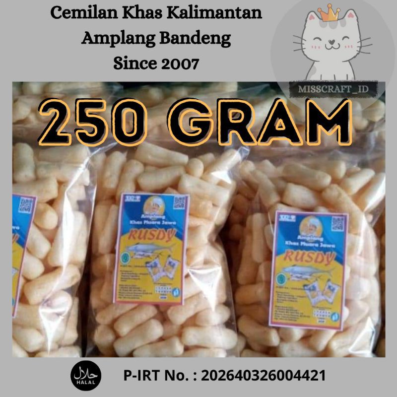 

Amplang Ikan Bandeng Rusdy 250gr, Cemilan Khas Kalimantan