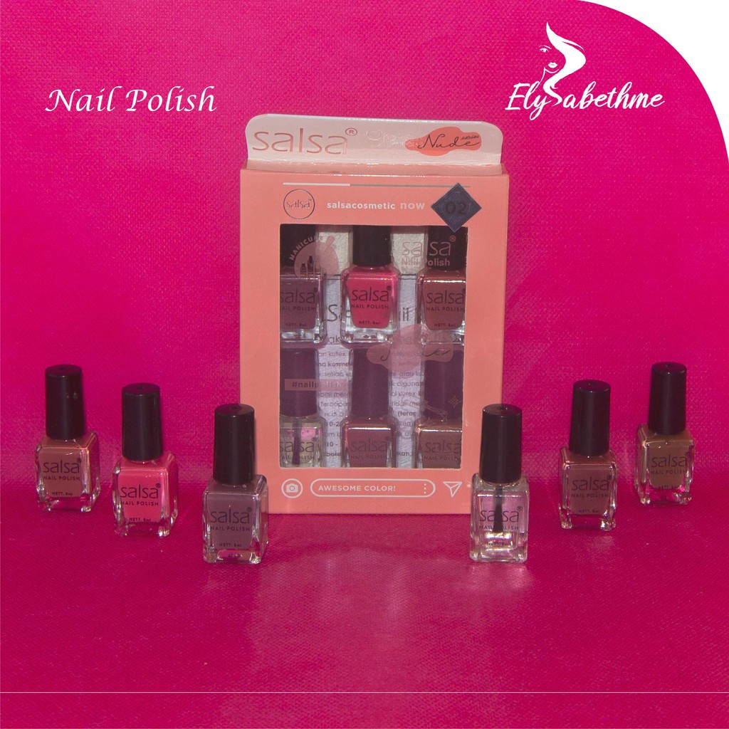 ✿ELYSABETHME✿ (Isi 6) SᗩᒪSᗩ Salsa kutek nude series per box warna natural alami cepat kering warna natural