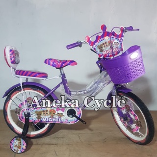 Sepeda Anak Roda Empat Cewek Perempuan Mini LOL 18 Michel Sepeda Anak Roda Empat Cewek Perempuan Mini LOL 18 Michel