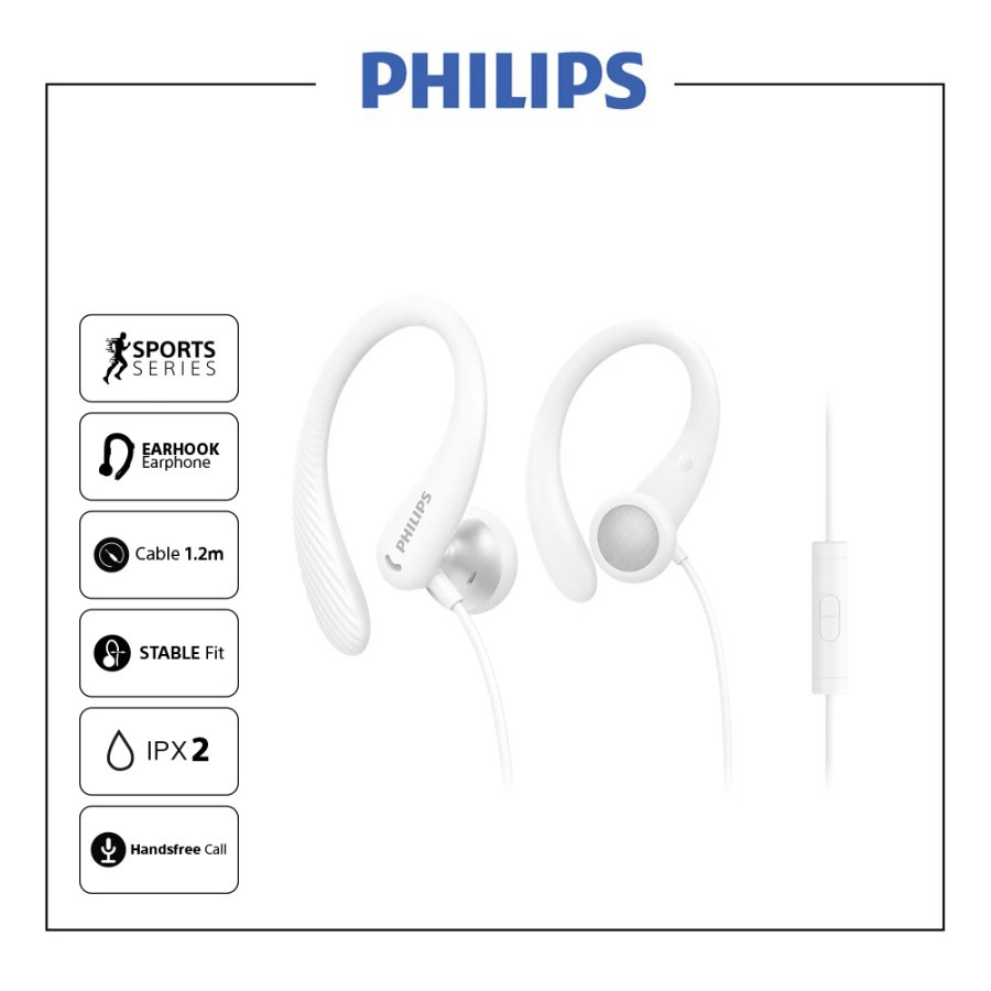 Philips TAA1105 In-Ear Sports Headphones With Mic Earphone TAA 1105