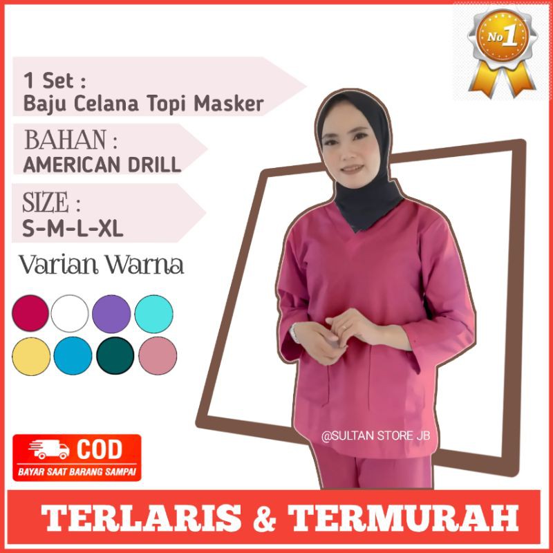 {FREE BORDIR NAMA} BAJU OK/ BAJU JAGA/ BAJU PERAWAT /BAJU OKA SUTER