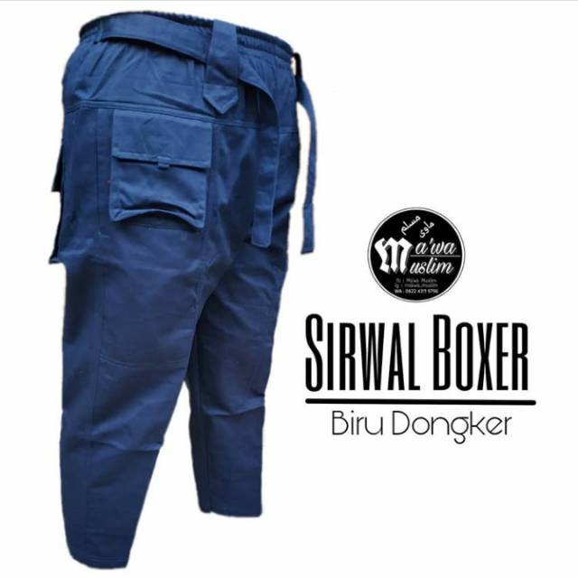 Sirwal BOXER XL JUMBO Sirwal Banyak saku Celana Cingkrang Boxer Celana panjang pria dewasa celana laki-laki