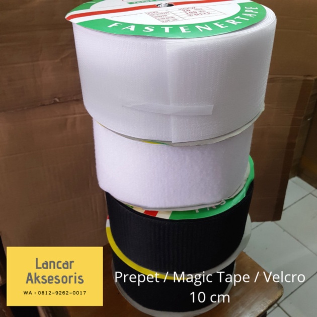Promo Velcro  Magic Tape  Prepet  Prekat 10 cm isi 20 meter - Putih Berkualitas