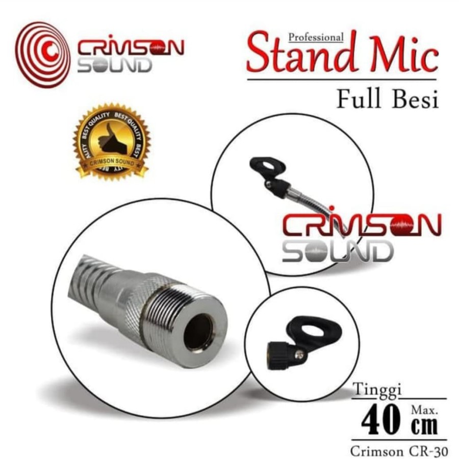 STAND MIC MEJA DESK CRIMSON CR-30 TINGGI 40 CM