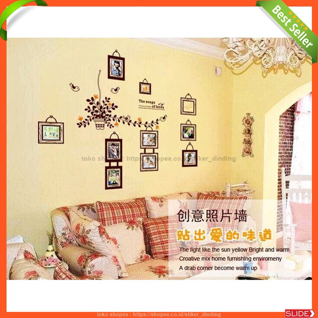 Jual STIKER DINDING WALLSTICKER WALL STICKER BINGKAI FOTO BURUNG LUCU ...