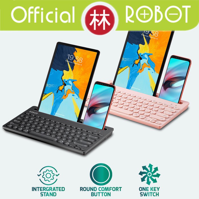 Robot KB10 Multi-Device Bluetooth &amp; 2.4G Wireless Keyboard 3 mode