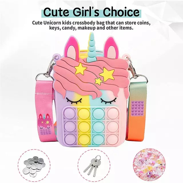 TAS ANAK PONY POP IT JELLY TAS SELEMPANG ANAK POP IT RUBBER JELLY / SLING BAG LUCU IMPOR LAKI PEREMPUAN COWOK CEWEK MURAH