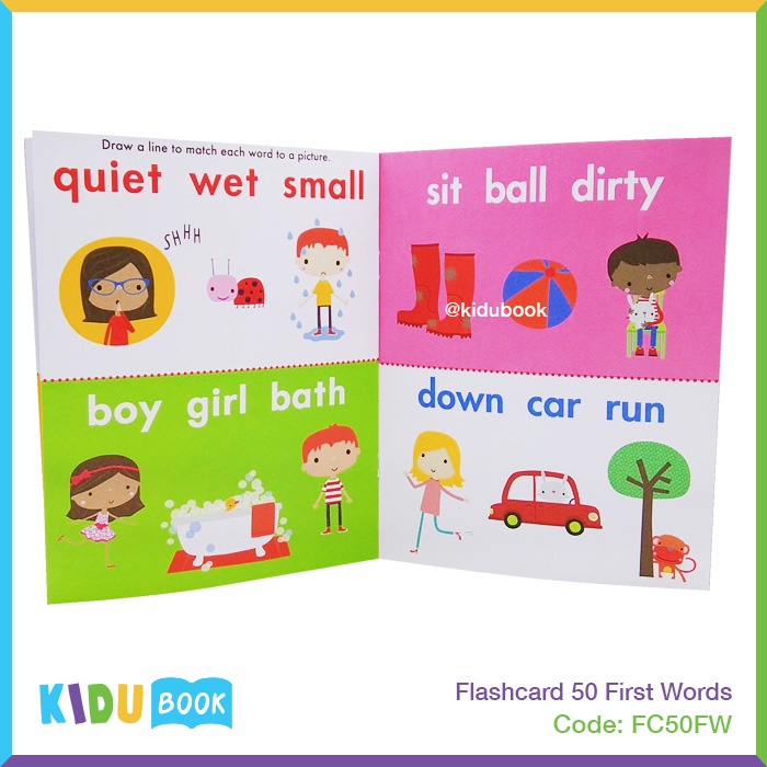 Buku Cerita Bayi dan Anak Flashcard 50 First Words Kidu Baby