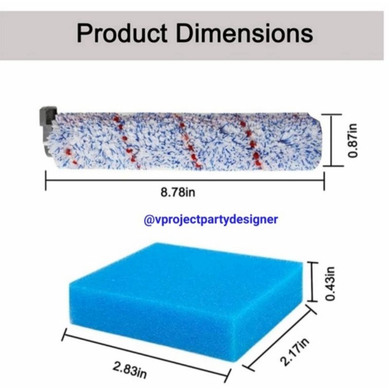 Tineco Ifloor vacuum wet &amp; dry roller brush and filter