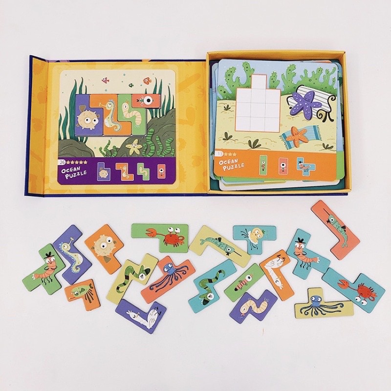 keeprae magnetic education puzzle toys mainan mengenal bentuk mainan logika