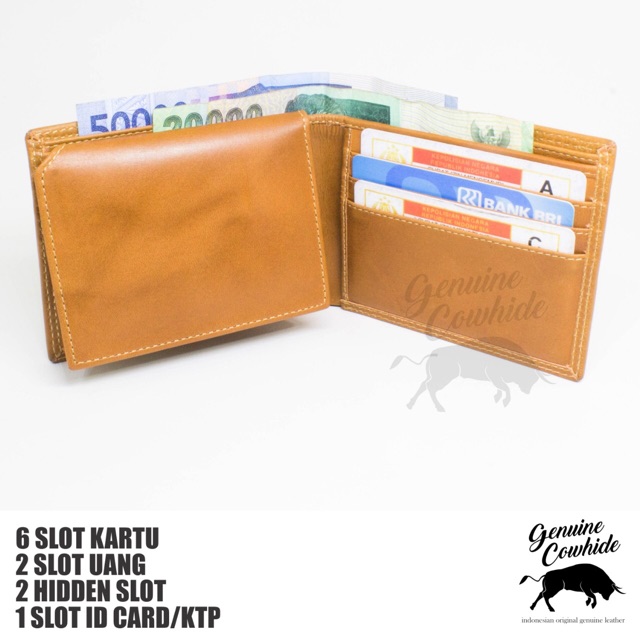 Dompet Kulit Asli Full Kulit Seluruhnya - Tanpa Kain Furing