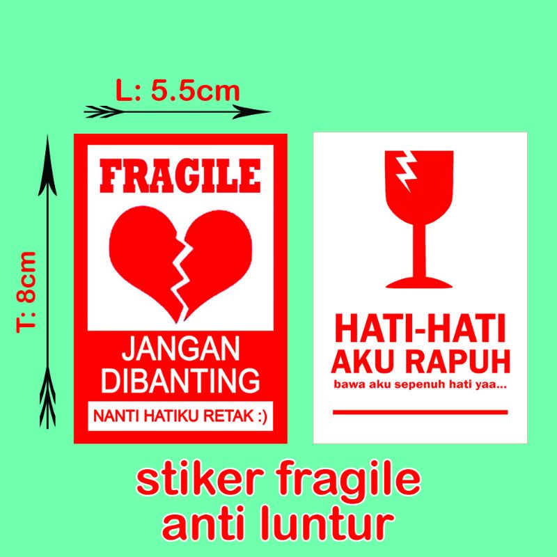 

Stiker Fragile 8x5.5cm /Stiker Jangan Dibanting / Stiker Fragile Lucu Custom Murah