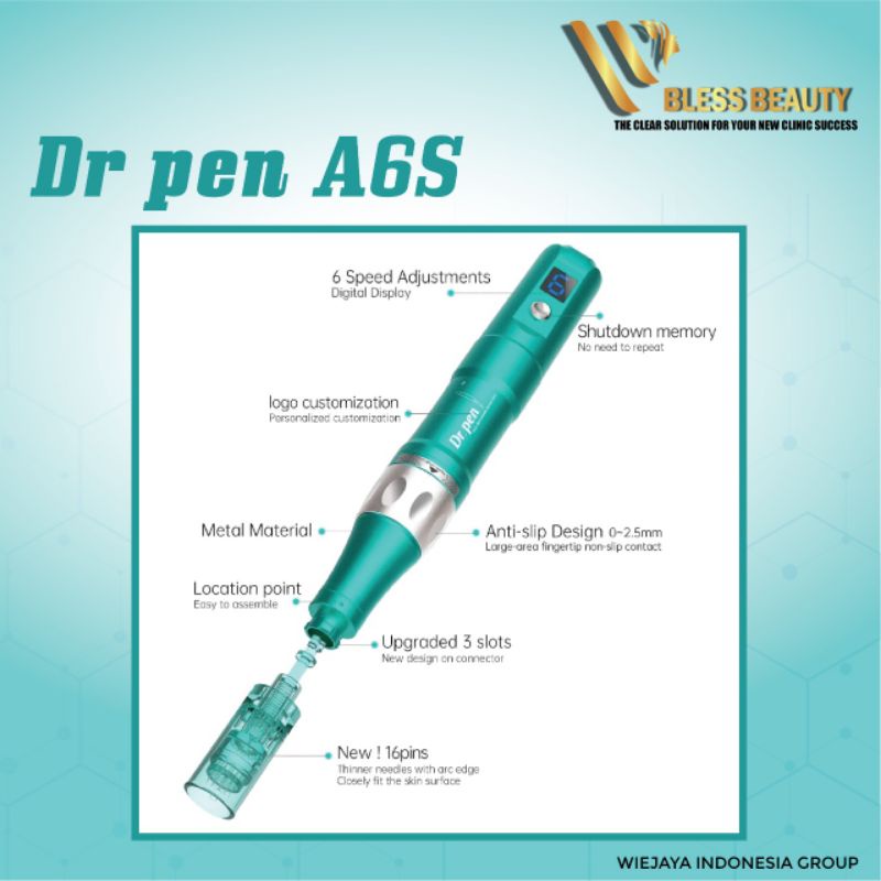 Dermapen A6s A6 a9 M7 Wireless Dr Pen LCD Smart Microneedling Penghilang Bopeng Stretch Mark Sulam Alis Bibir Original