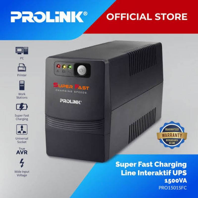 UPS PROLINK 1500VA 1500 VA PRO1501SFC With Fast Charging 1501 SFC