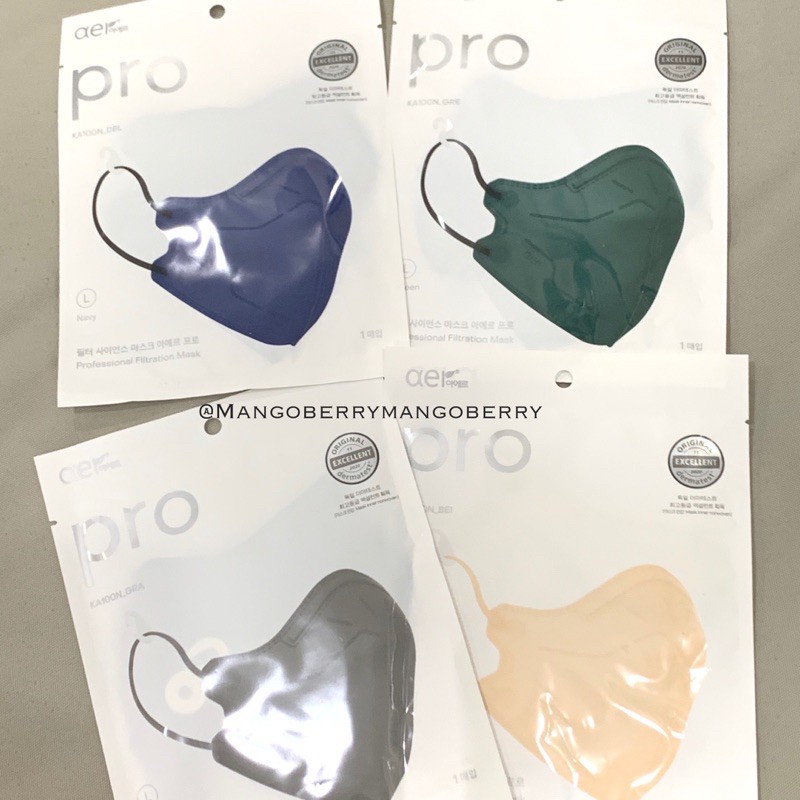 [1 pcs] KOREA AER PRO Professional Filtration disposable 4-ply Mask (setara N95 masker Korea)