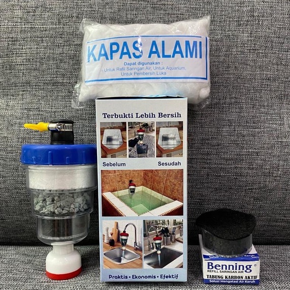 PAKET BENNING JUMBO LENGKAP Saringan Air Water Filter Penjernih Air Serbaguna 3 Susun