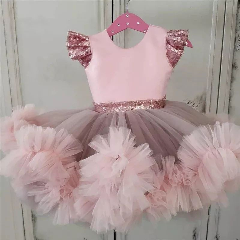 DRESS TUTU GELOMBANG ANAK PEREMPUAN GAUN PESTA ULANG TAHUN BAYI PEREMPUAN DRESS TUTU ANAK PEREMPUAN 