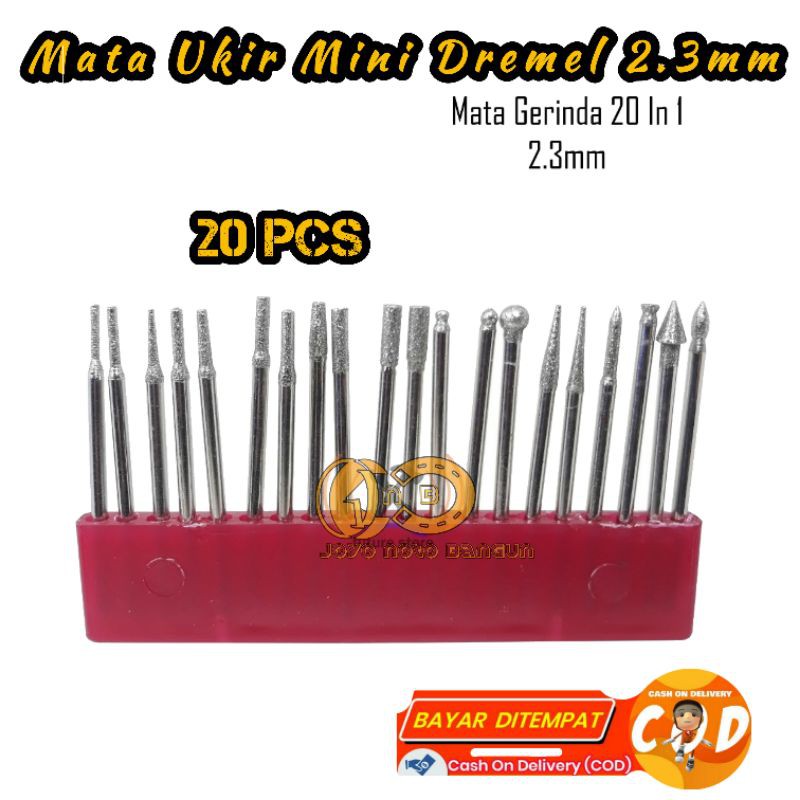 Mata bor ukir Mini grinder as 2.3 mm Mata bor ukir keramik kaca Gigi dental Nail electrik 2,3 mm