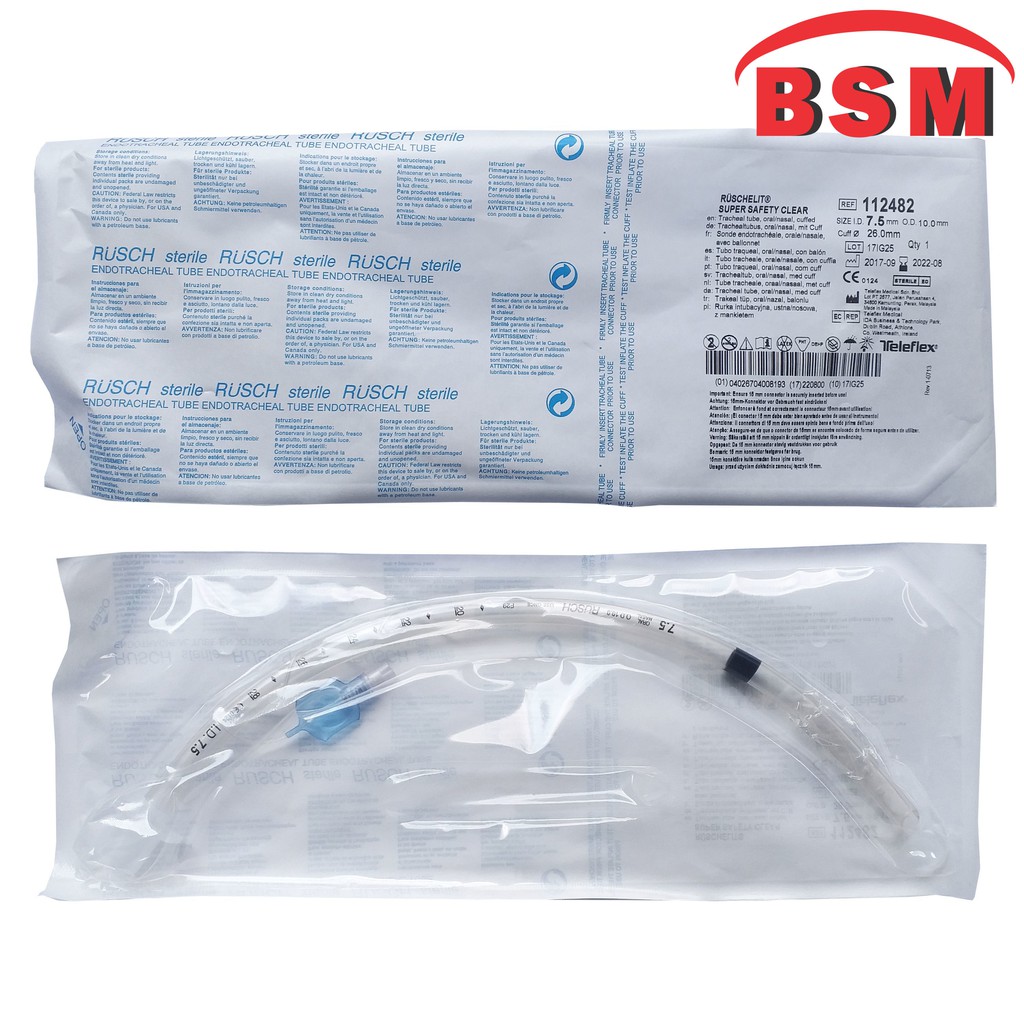 Endotracheal Tube Rusch Sterile ETT Wcuff No 7 koma 5 R