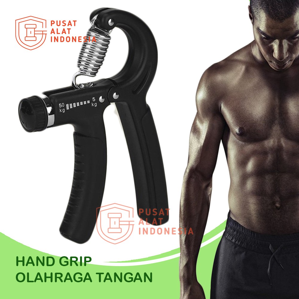 HAND HANDGRIP GRIP ALAT OLAHRAGA OTOT TANGAN FITNES DI RUMAH MELATIH KEKUATAN LENGAN ADJUSTABLE BANTU FITNESS PORTABLE PENGENCANG PEMBAKAR LEMAK