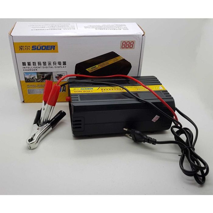 Charger Aki 20A 12v & 24v SUOER Otomatis type SON-20A+