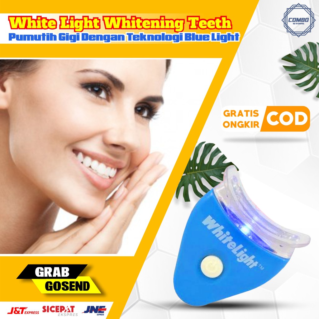 Alat Pemutih Gigi White Light Teeth Whitening Pembersih Gigi Kuning Led