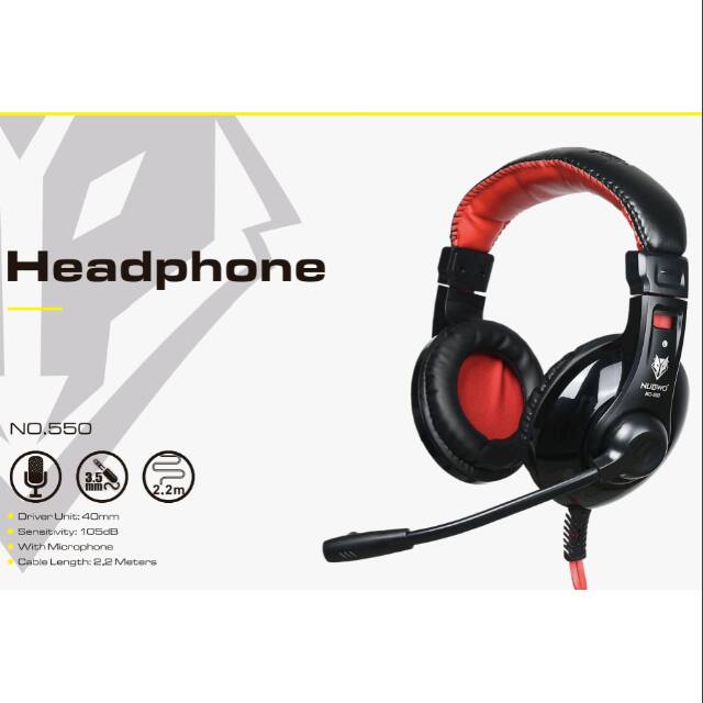Headset gaming nubwo no. 550