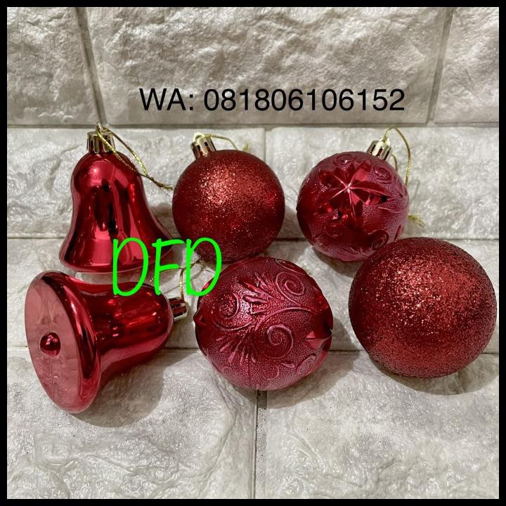 

Bola Natal 6 Cm Mix Bel Red Hiasan Pohon Natal Isi 13