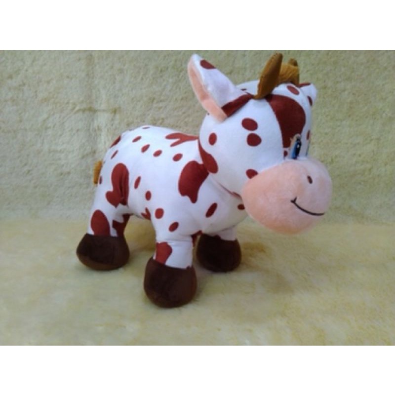 Boneka sapi printing bahan halus