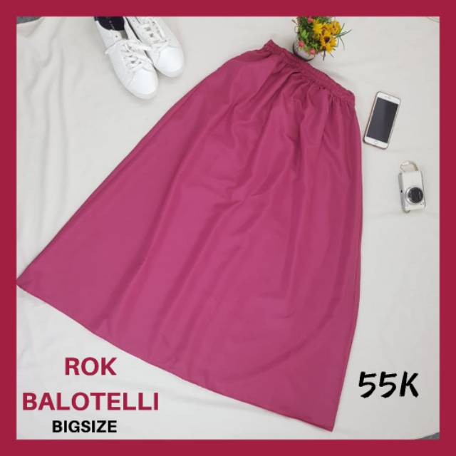 BALJUM [BIGSIZE/JUMBO] Rok Balotelli Jumbo / Bigsize Panjang Polos Muslimah (Premium) XXXL (COD)