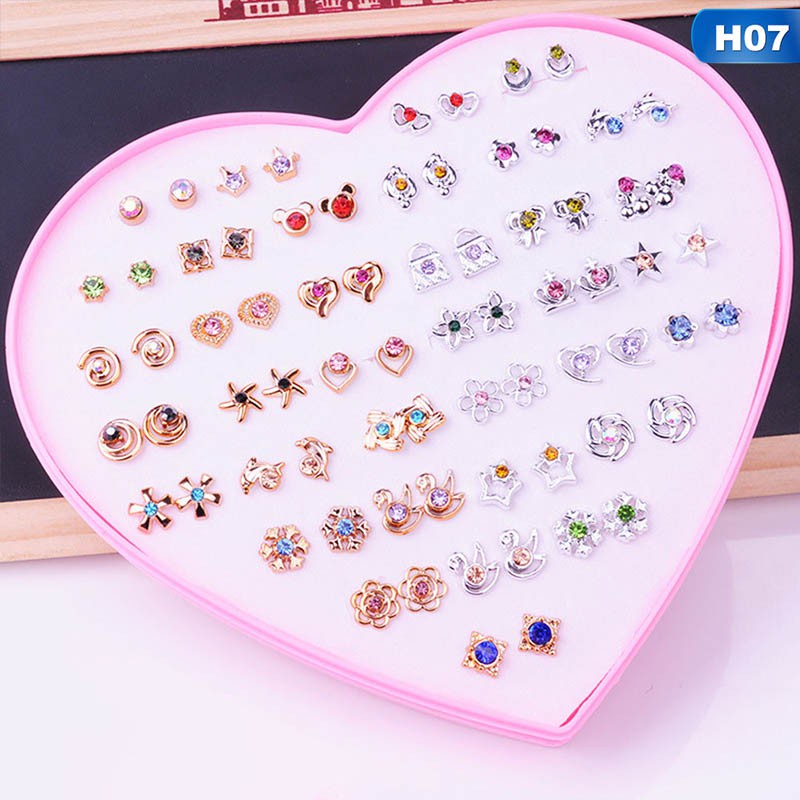 Anting SET 36 Tusuk Berbagai Bentuk Women Earrings Set-I