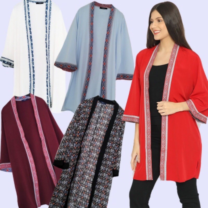 Isuga Bohem Long Cardi (6 Colours) - Cardigan Wanita Branded
