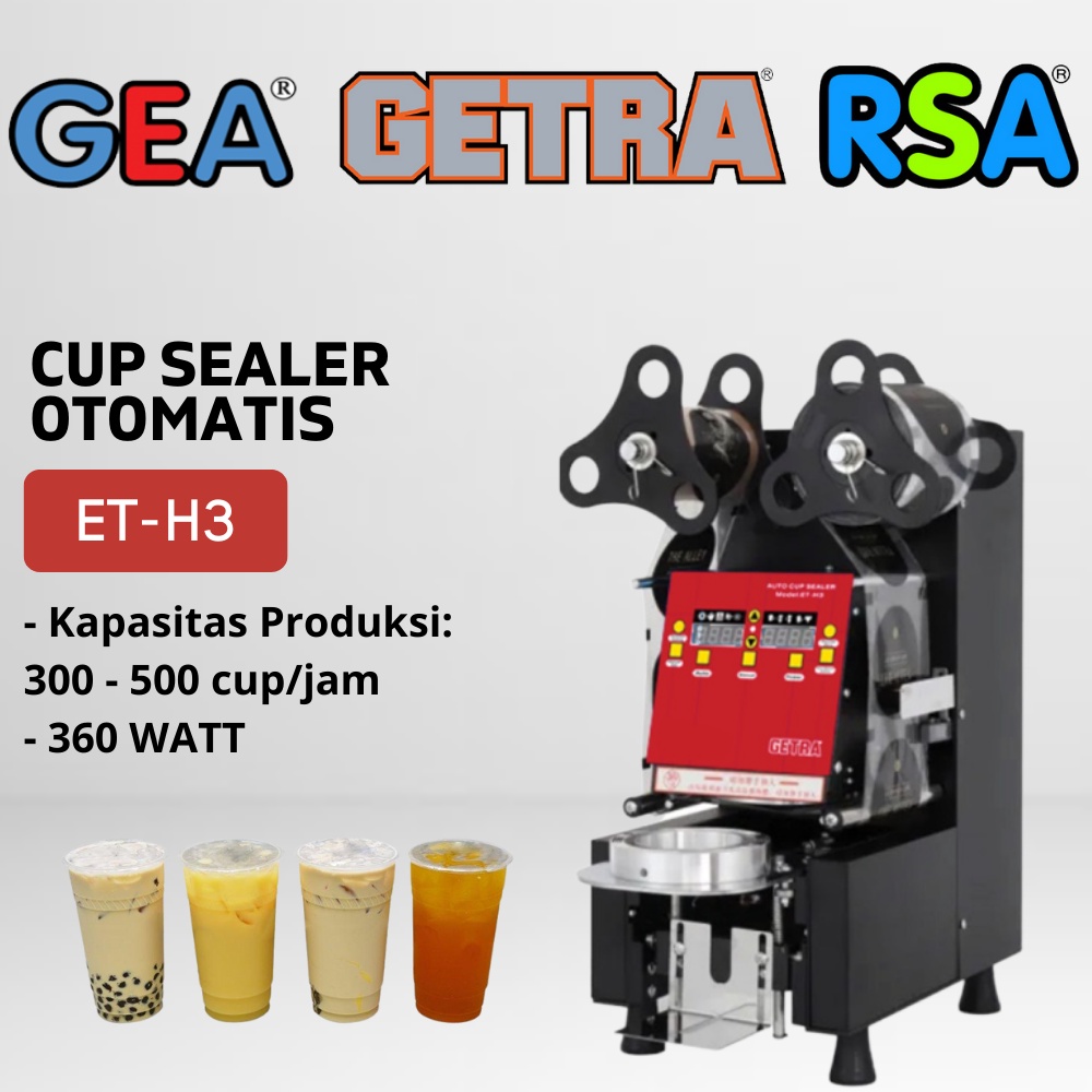 CUP SEALER OTOMATIS GETRA ET-H3 CUP SEALER MESIN PRESS GELAS PLASTIK OTOMATIS