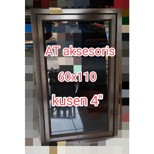 jendela 60x110 kusen 4" aluminium