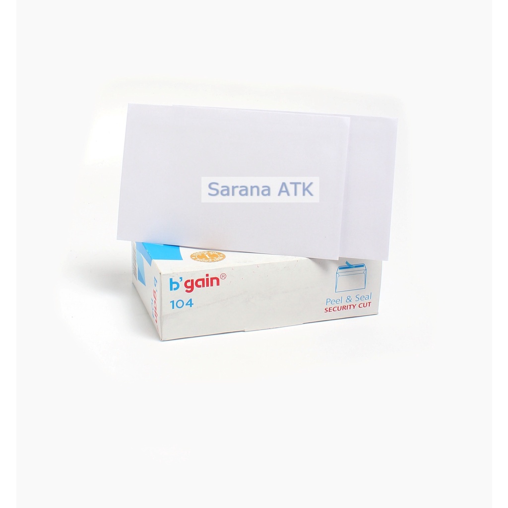 

B'gain - Amplop Putih Ukuran 104 95x152 Mm Peel & seal Pack