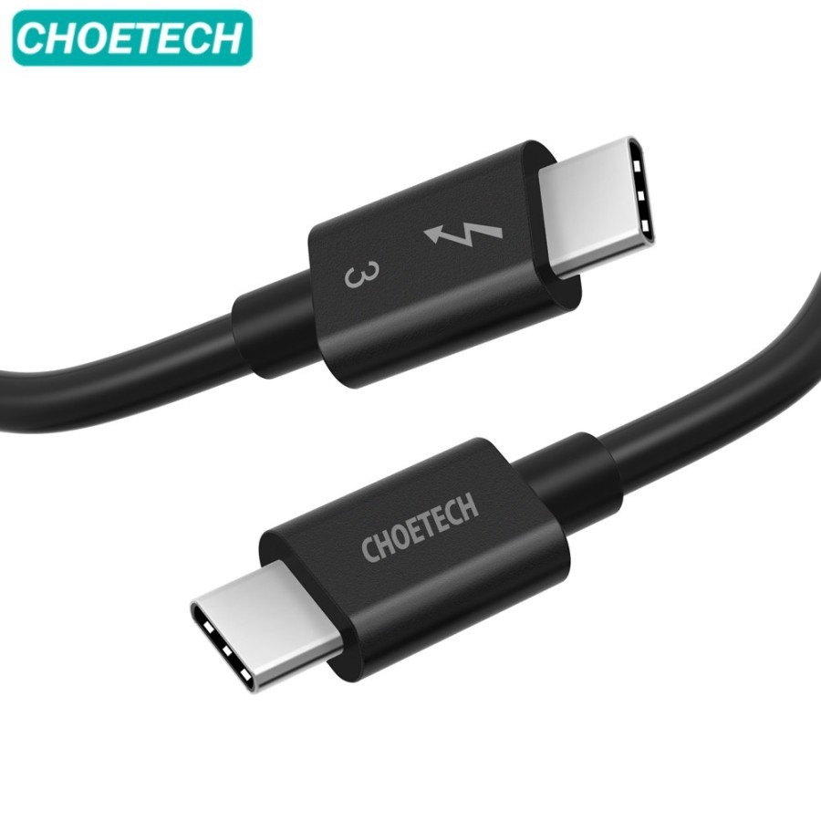 Type-c to Usb-c Thunderbolt 3 cable choetech 70cm sync data-charge-display 40Gbps UHD 5k 4k 60hz 100w a3007 a-3007