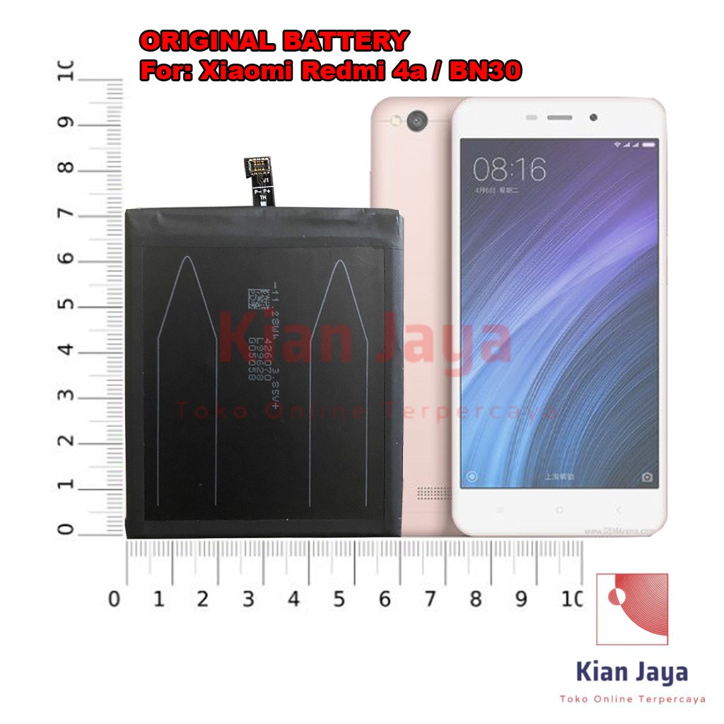 [Garansi 100% Ori] Baterai Untuk Handphone Xiaomi Redmi 4a BN30 Batre Batrai Battery Hp Xiao Mi Xiomi BN 30 Original