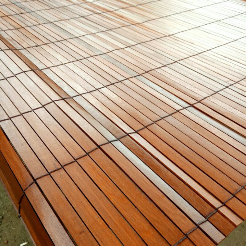 tirai kayu outdoor / krey kayu L 1,5m x T 2,5m / krei kayu / kerei kayu / kerai kayu bengkirai / tir