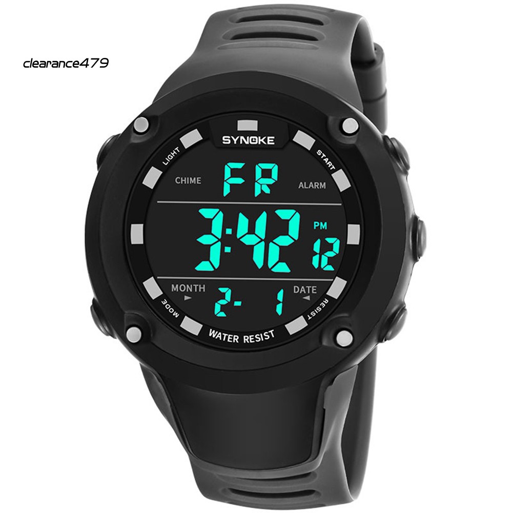 digital wrist watch with stopwatch
