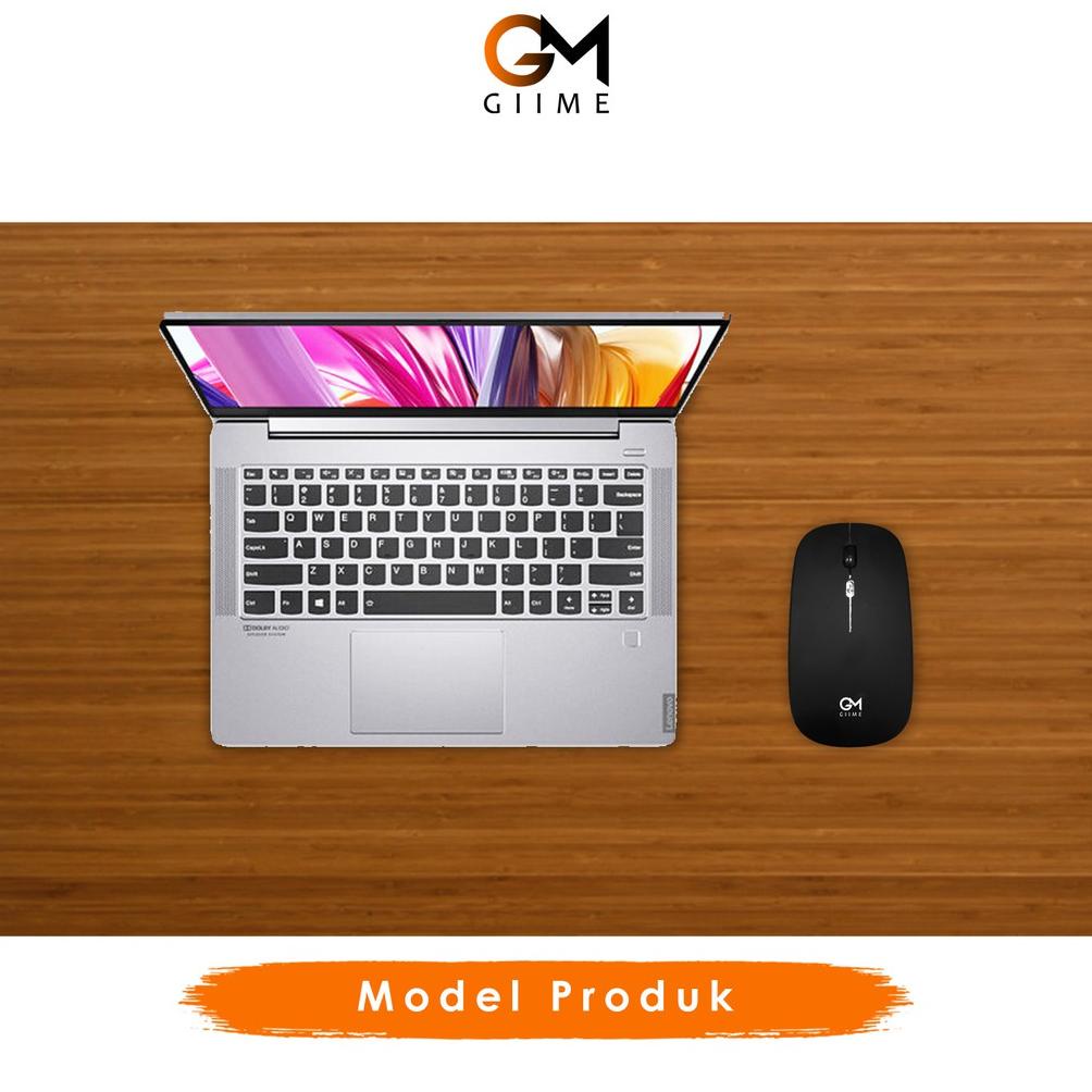 Giime.Id - Mouse Wireless Slim Ultra Ergonomis Silent Click Nyaman Digunakan Original Impor Garansi 